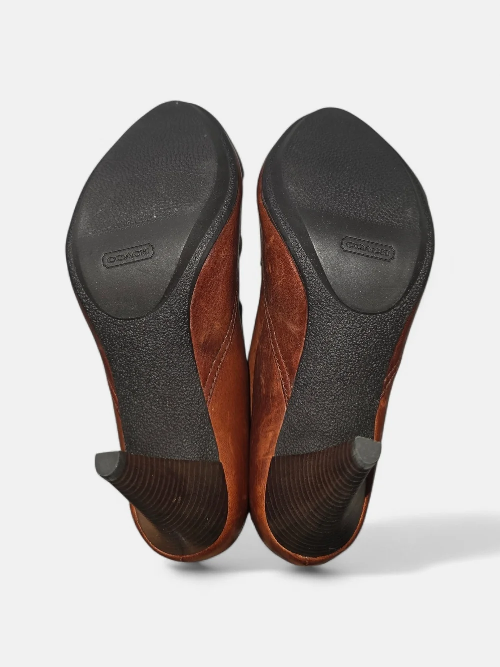 Coach Leather Ankle Booties with Strap Accent - Picture 4 of 4